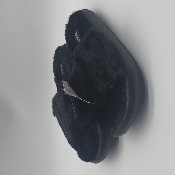 1979- 32 Degrees Heat Plush Cushion Slide Women's Size 7.5 - 8.5 Black Color NWT - Picture 3 of 10